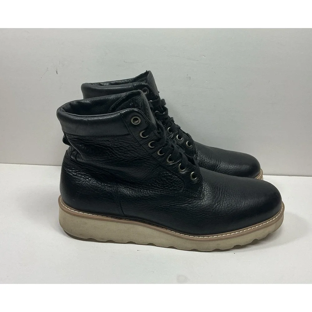 Cole Haan Nantucket Black Leather Boot Mens Sz 8 Grand OS Ankle No Insoles